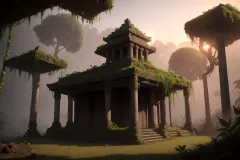 Jungle Sanctuary: The Mystical Temple Ruins