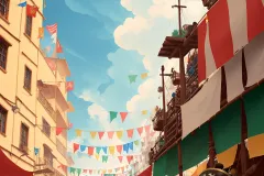 The Bustling Pirate Market