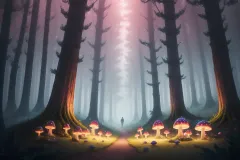 Enchanted Glowing Forest