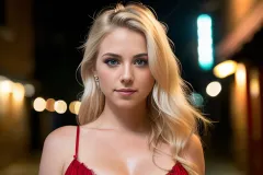 The Power of Red: A Sexy Portrait of a Stunning Blonde